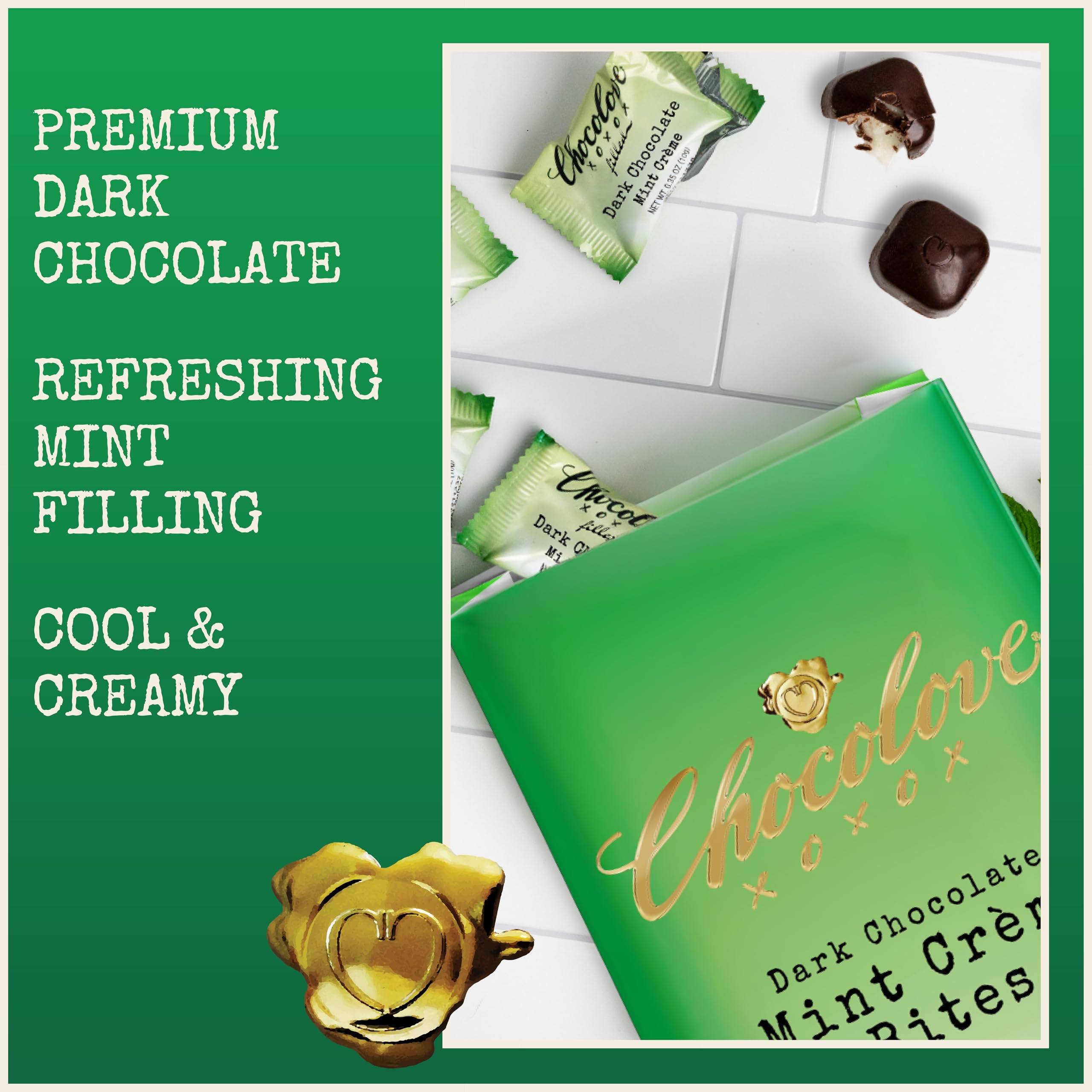 Amazon.com : Chocolove Mint Crème Chocolate Bites | 55% Cocoa